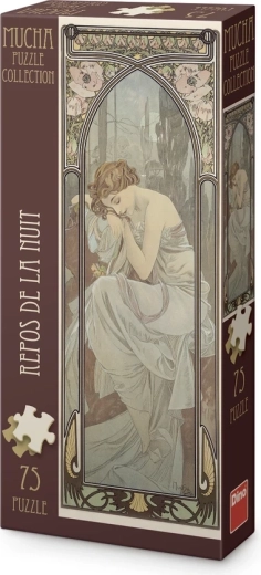 Dino panoráma puzzle Alfons Mucha – Az éjszaka pihenése (75 db)