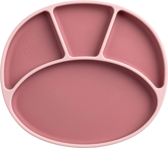 Bibado szilikon osztott tányér tapadókoronggal blush – 1 db