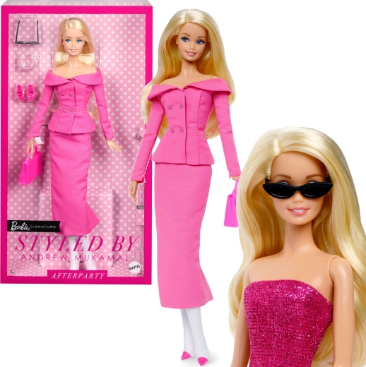 Mattel Barbie Signature gyűjtői baba deluxe rózsaszín szettben, Day to Night, Andrew Mukamal stylingjával