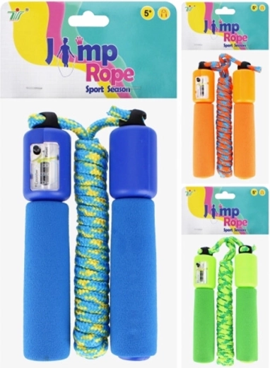 Gyermek ugrókötél számlálóval, habszivacs markolatokkal 250 cm