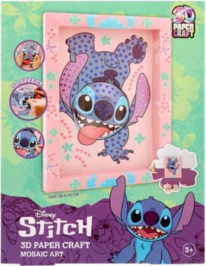 Origami DISNEY kép Stitch 3D papírmozaik 26 × 35 cm