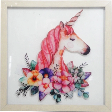 Egy szivárványegyszarvús kép keretben 30 × 30 cm