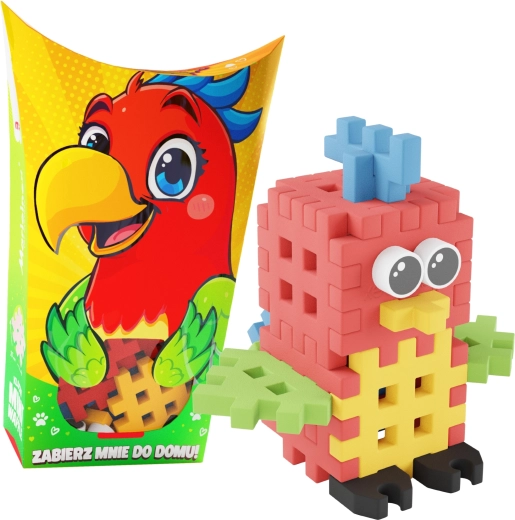 Mini Waffle Pocket Pets építőkészlet – papagáj