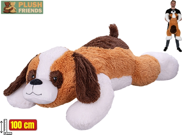 Plüss bernáthegyi 100 cm – fekvő kis kedvenc a Plush Friends kollekcióból