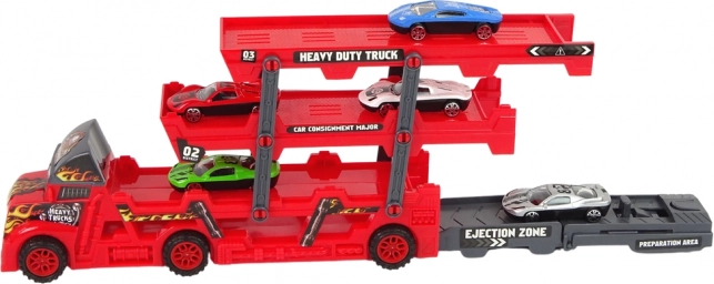 Teherautó levehető rámpával és kilövővel