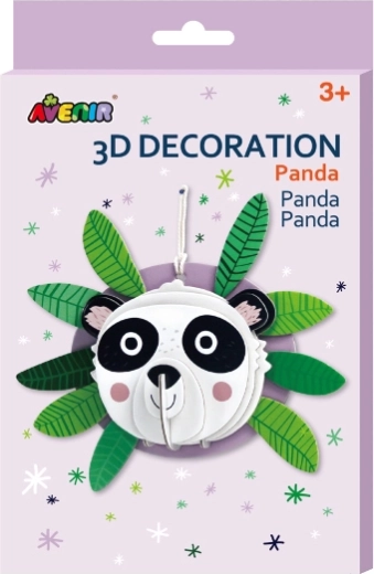 3D panda dekoráció