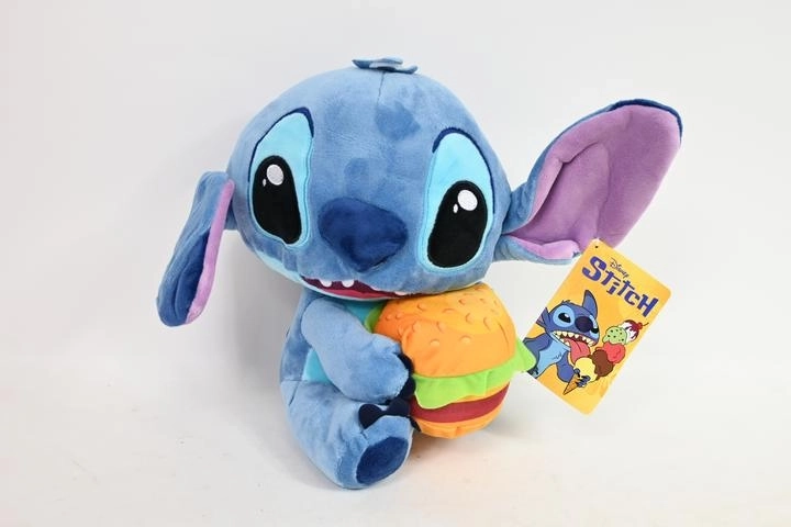 Disney Stitch hamburgerral plüssjáték 25 cm
