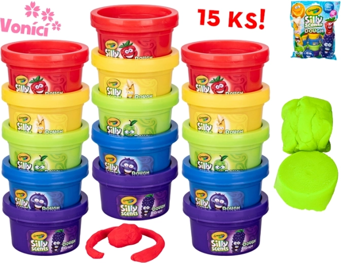 Crayola gyurma gyümölcsillattal – 15 poharas készlet