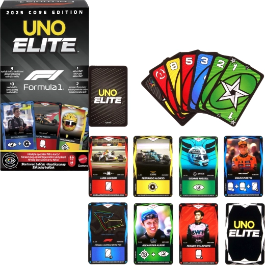 Mattel UNO Elite Formula 1 2025 kezdőcsomag
