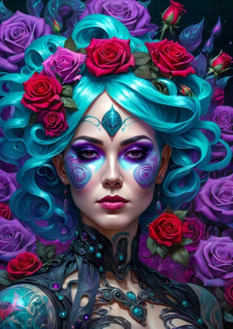 Gótikus virágok puzzle, 1000 darab