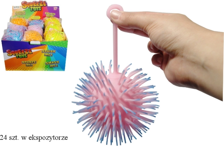 világító gumilabda sün füllel