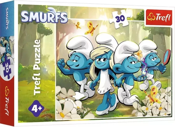 Hupikék törpikék – kaland, 30 darabos puzzle