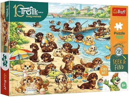Trefl puzzle Seek & Find Tacskók és Treflik 100 darabos
