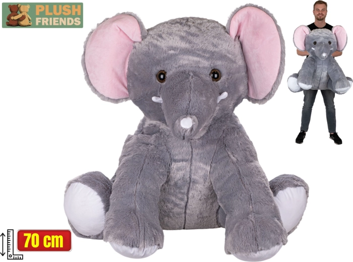 Plush Friends plüss elefánt – ülő, 70 cm