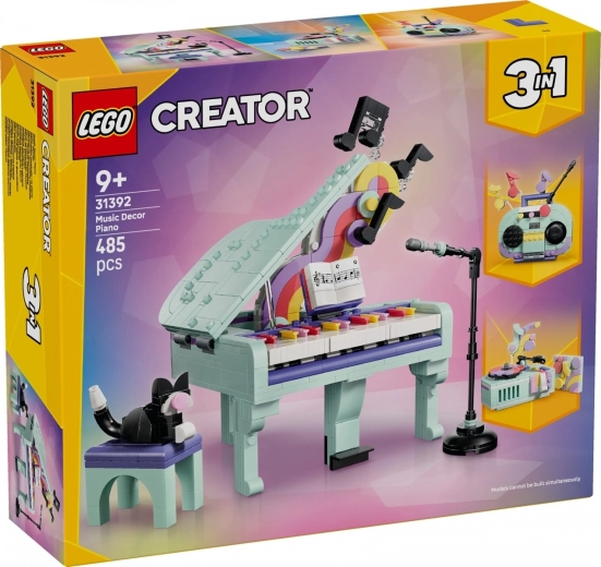 LEGO Creator 3 az 1-ben dekoratív zongora cicával