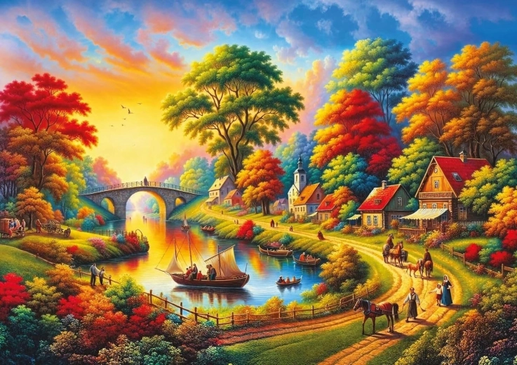 Art Puzzle Fesztivál a folyónál – 1500 darabos puzzle