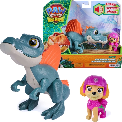 Spin Master Mancs Őrjárat Dino film: Skye és interaktív Spinosaurus Roaring Pup Pals 12,5 cm