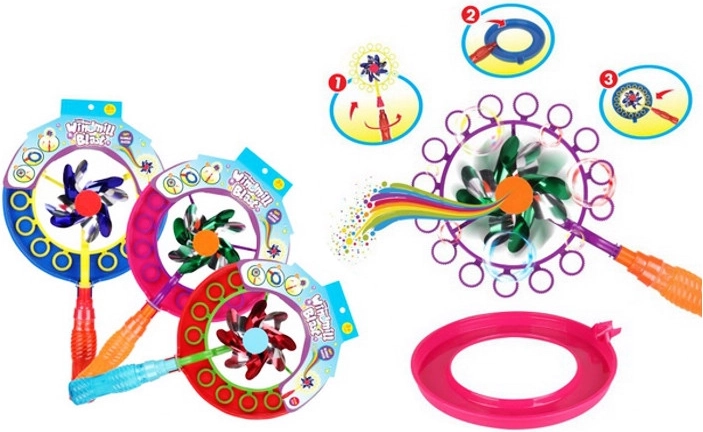 2 az 1-ben buborékfújó szélkerék