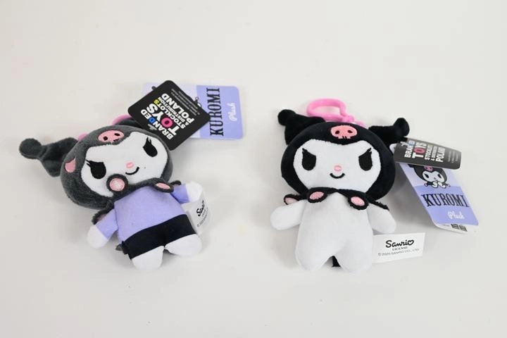 Hello Kitty Sanrio Kuromi plüss kulcstartó 14 cm