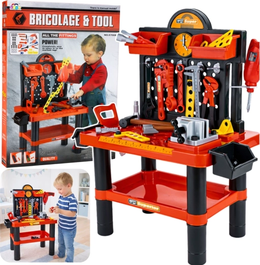 Gyerek munkapad szerszámokkal, 70 cm