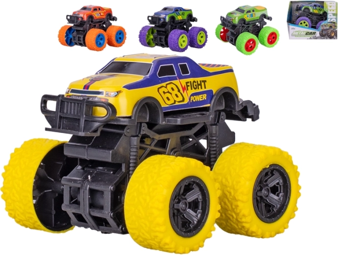 Fém monster truck lendkerekes meghajtással, 10 cm