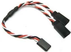 Y elosztó kábel Futaba szervóhoz 30 cm (csavart) - 1 db