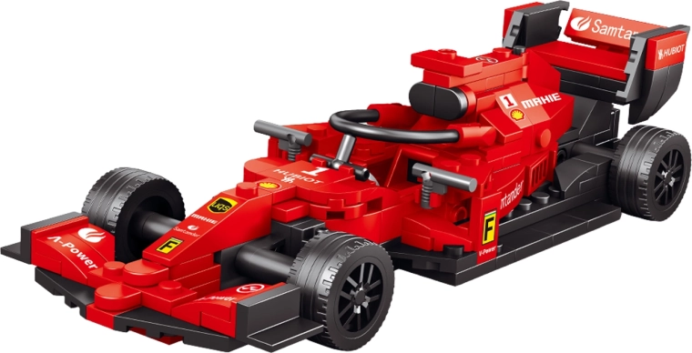 Piros formaautó építőkészlet 20,5 cm