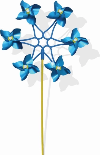 Pexi metálfényű szélforgó 6 forgókerékkel 50 × 25 cm - 1 db