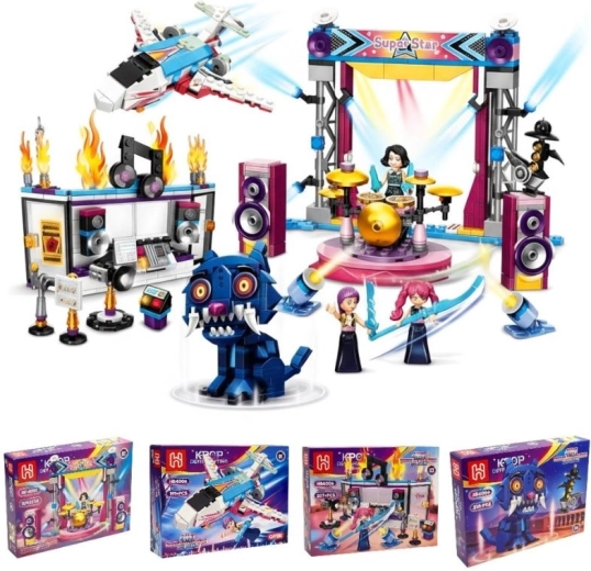 Építőkészlet K‑Pop Demon Hunters 214 darab