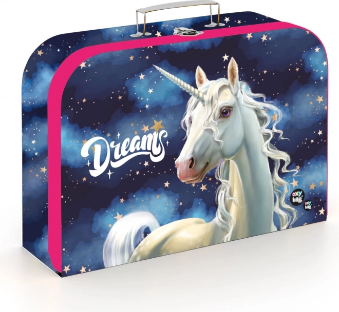 34 cm-es laminált bőrönd Unicorn
