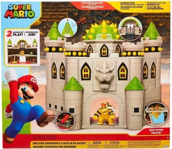 Super Mario és Bowser játékkészlet hangot adó várral