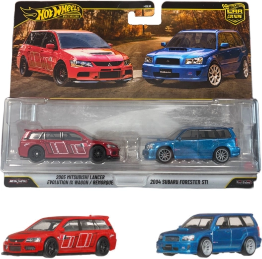Hot Wheels Premium duopack – 2004 Subaru Forester STI és 2005 Mitsubishi Lancer Evolution