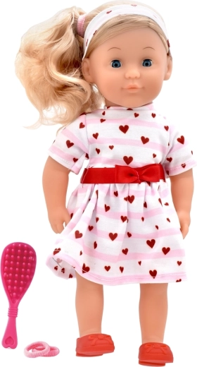 Dolls World Charlotte baba 36 cm – rózsaszín hercegnő szívecskékkel