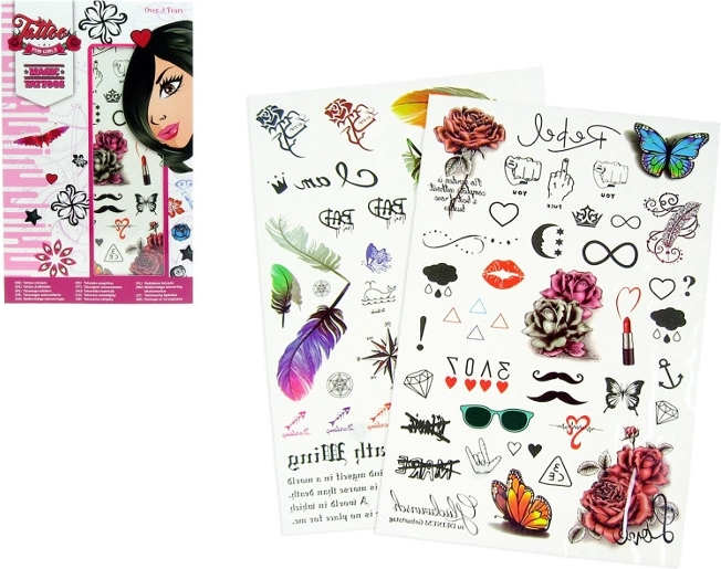 Ideiglenes tetoválások lányoknak – 73 darabos készlet