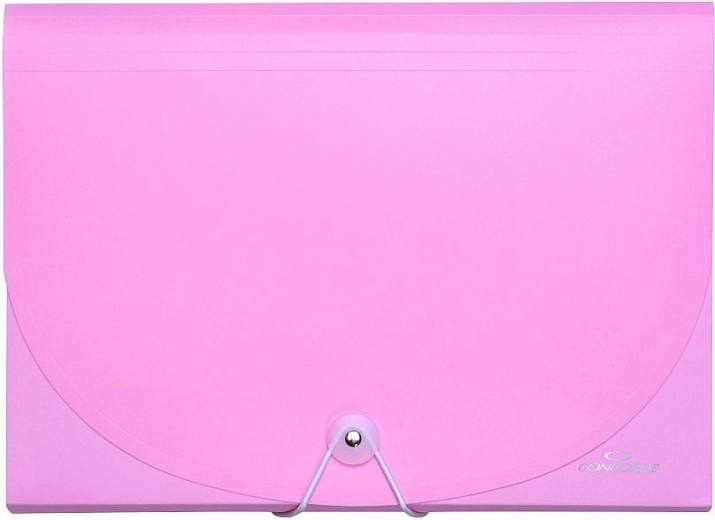 Gumis A4-es iratrendező mappa, 7 rekesszel, pasztell rózsaszín