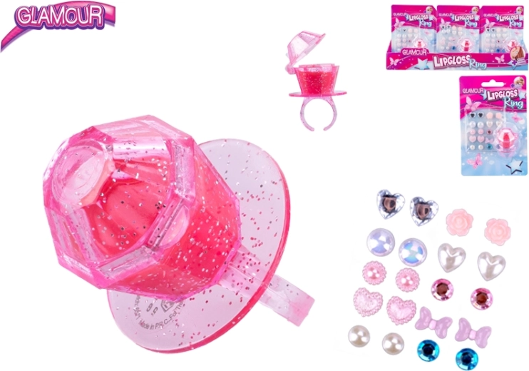 Glamour szépségszett gyűrűvel és fülbevaló-matricákkal