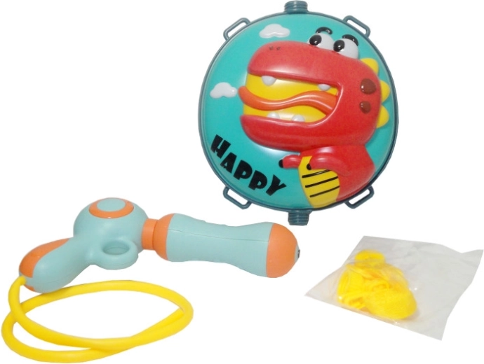 Vízpisztoly hátizsákos tartállyal, dinoszaurusszal