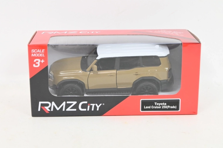 Toyota Land Cruiser fém autómodell barna-sárga