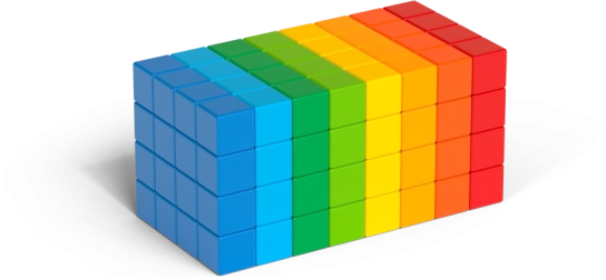 Geomag Magicube Full Color – mágneses kockák, 128 darab