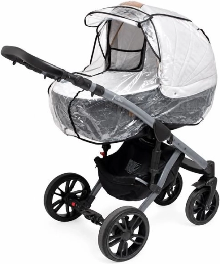 New Baby Basic esővédő huzat mózeskosaras babakocsihoz nyitható ablakkal