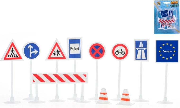 Közlekedési táblák készlete gyerekeknek – 11 darab
