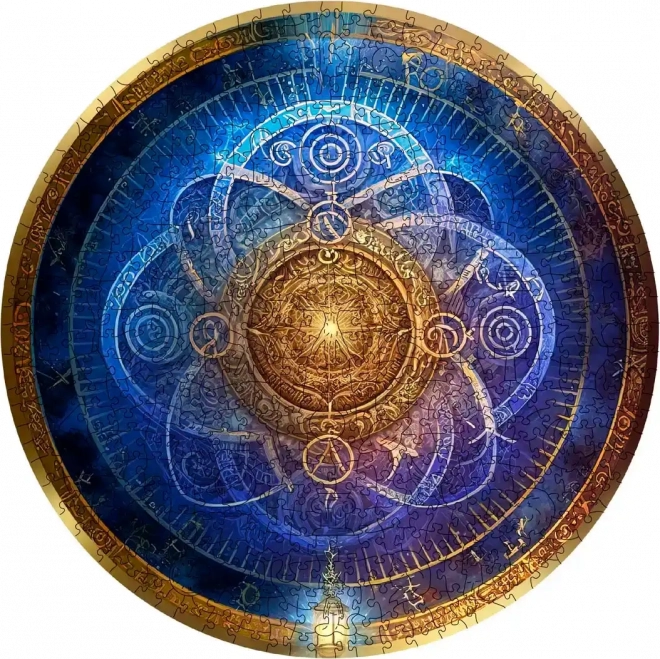 WOODEN CITY kék zodiákus fa puzzle, 250 darab