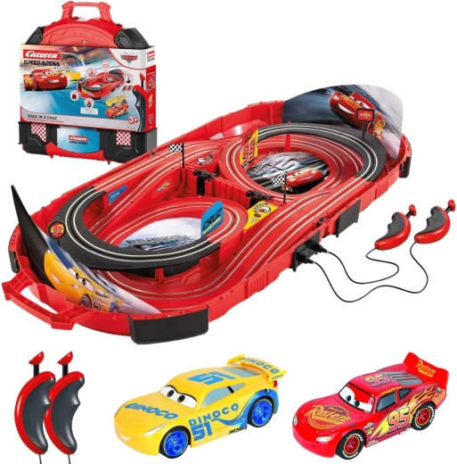 Carrera Speed Arena Disney Cars autópálya 2,77 m hordozható bőröndben