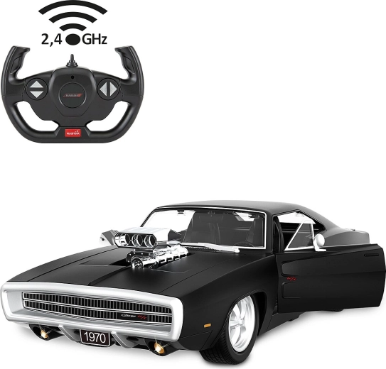 JAMARA Dodge Charger R/T 1970 RC autó 1:16, fekete