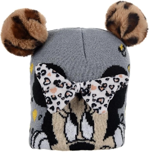 Szürke Minnie sapka polár béléssel