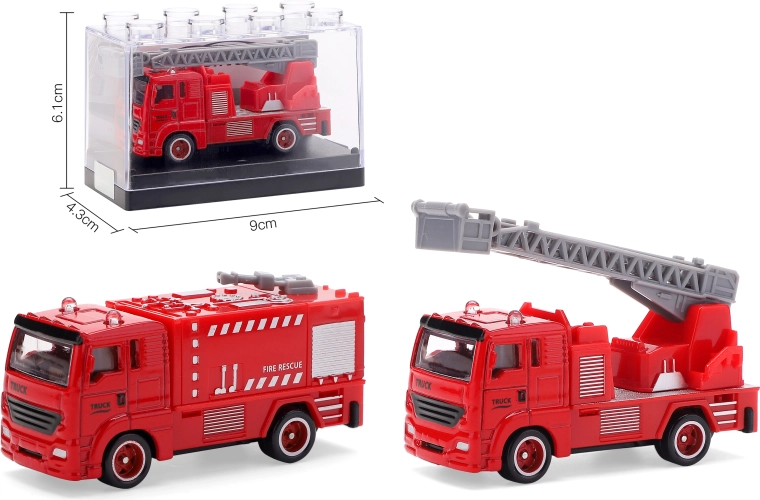Fém tűzoltóautó modell 1:64 – több változat