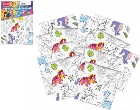Kiszínezhető szalvéták – dinoszauruszok