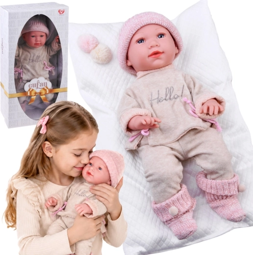 Interaktív Bobas baba 48 cm hangokkal és párnával - 1 darab