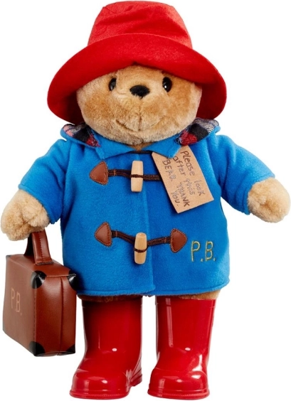 Plüss Maci Paddington bőrönddel
