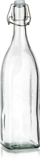 Yara négyszögletes üvegpalack rugós zárással 950 ml